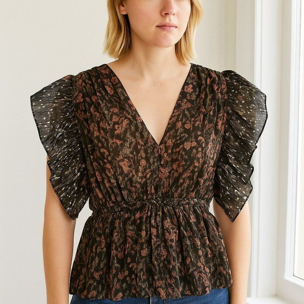 Maria Cher Villafranca Kay Top Mix 1 | Statement Print Blouse